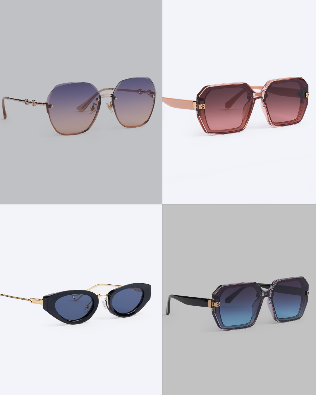 #BryseeD Set 4 Perechi de Ochelari Dama 2+2