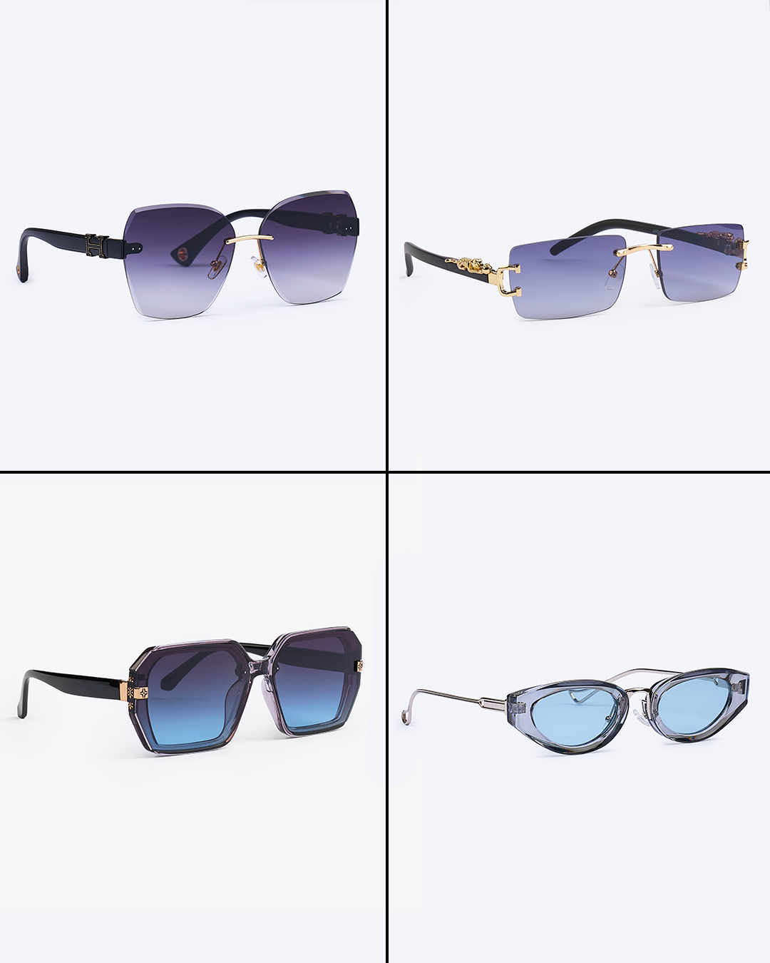 #BryseeS Set 4 Perechi de Ochelari Dama 2+2