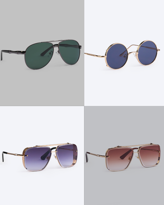 #BryseeG Set 4 Perechi de Ochelari Barbati 2+2