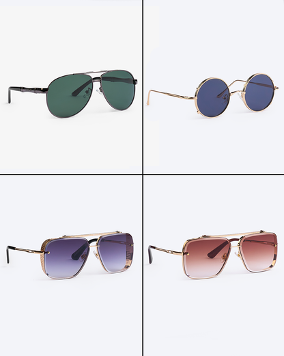 #BryseeG Set 4 Perechi de Ochelari Barbati 2+2