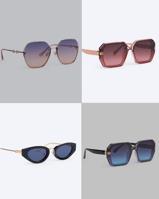 #BryseeE Set 4 Perechi de Ochelari Dama 2+2