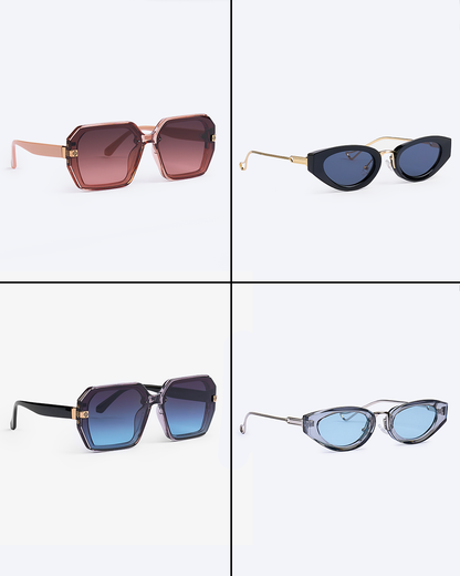 #BryseeU Set 4 Perechi de Ochelari Dama 2+2