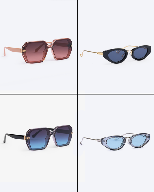 #BryseeU Set 4 Perechi de Ochelari Dama 2+2
