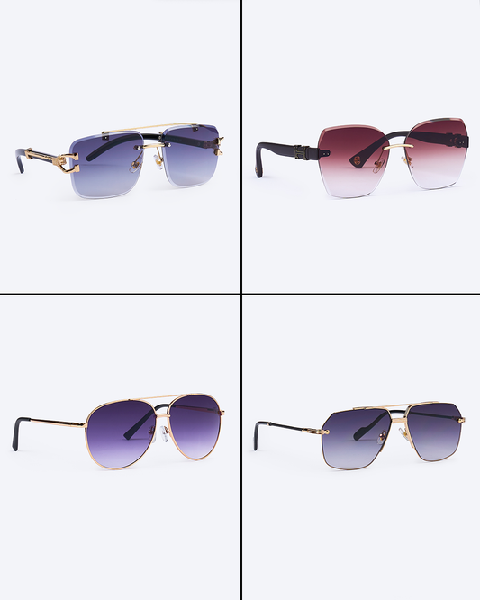 #BryseeY Set 4 Perechi de Ochelari Barbati 2+2