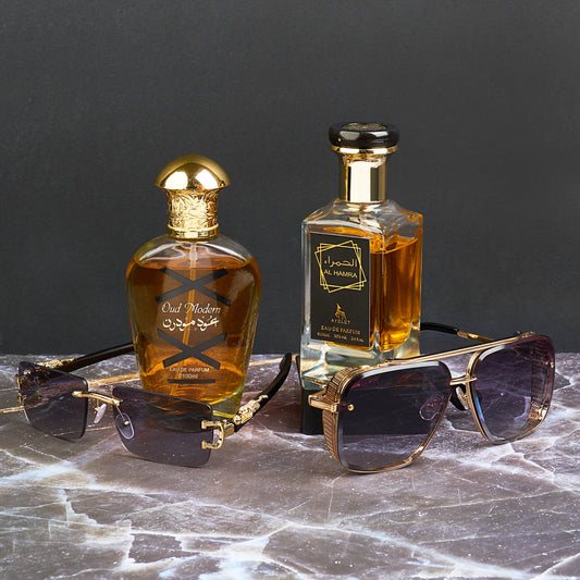 Pachet Premium Barbati Ochelari de Soare + Parfum Arabesc 2+2