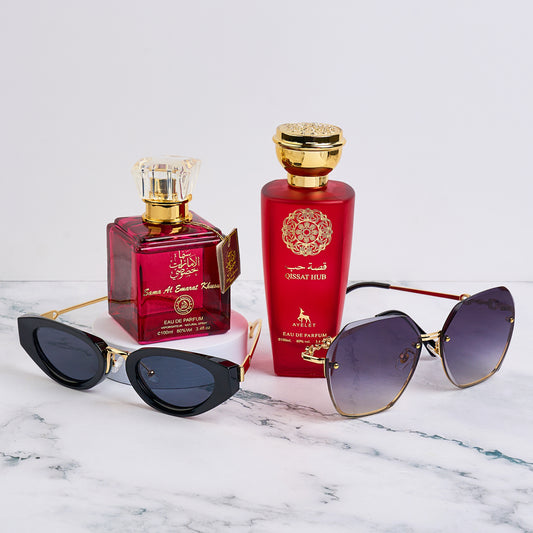 Pachet Premium Femei Ochelari de Soare + Parfum Arabesc 2+2